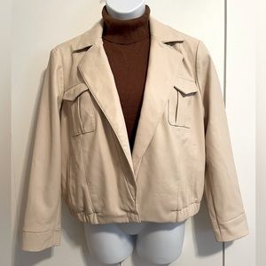 INC Faux Leather Jacket